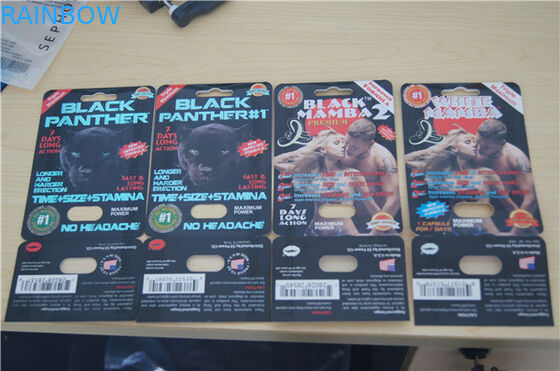 black panther black mamba 1 black mamba 2 Blister Card Packaging Sexual Pills Packaging