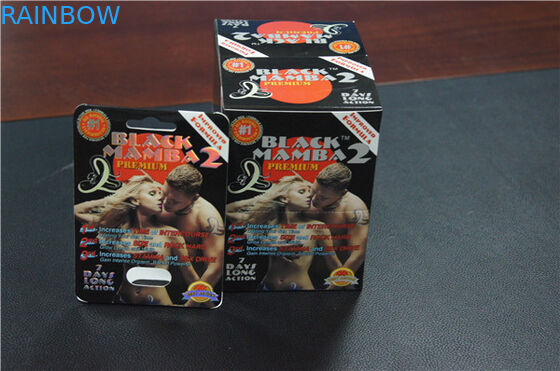 Custom printed black panther blister card sex pills packaging and black panther box packaging