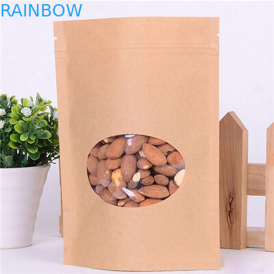 OEM Kraft Paper Mylar Zipper Food Bag Stand Up Pouch Packaging