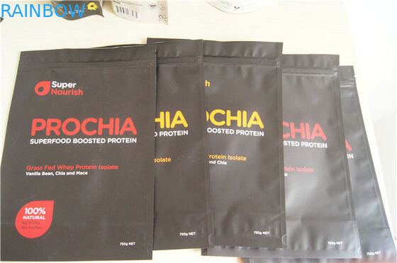 Customized Printing Stand Up Foil Pouch Packaging Bag For Protein Powder