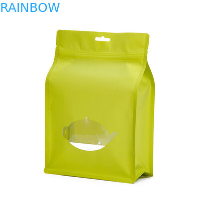 Kraft paper tea packaging bags stand up aluminum plastic packaging bags with k