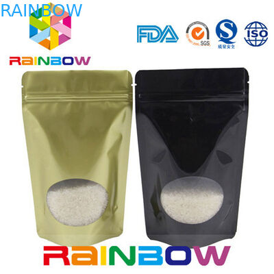 customized printed aluminum foil packaging bags with k and clear window