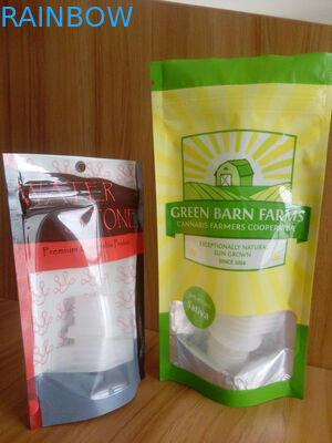 Stand Up Plastic Container Filled With Cannabis Seeds / Noni Bags With Zipper