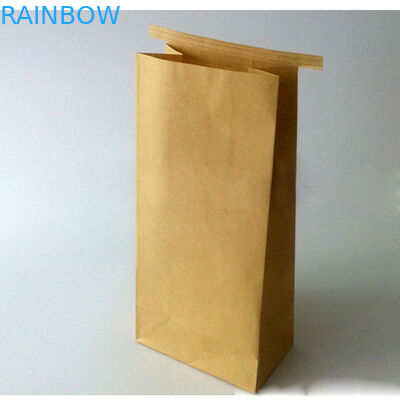 Bulk Tea Packaging White Kraft Paper Tin Tie Flat Bottom Bags With Clear Window