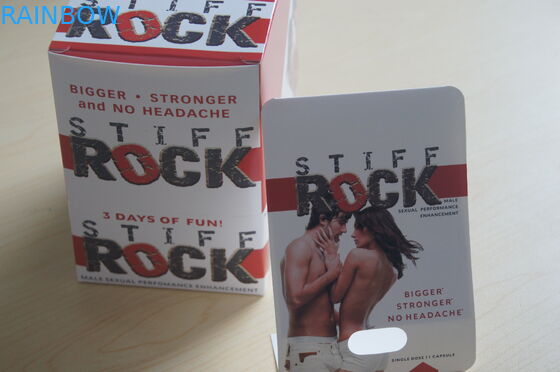 Stiff Rock Card And Stiff Rock Box For Sexual Enhencement / Sex Pills Packaging