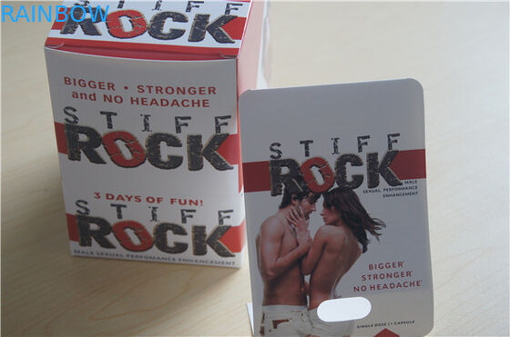 Custom Printed Male Sex Enhancement Blister Pack Packaging in Red