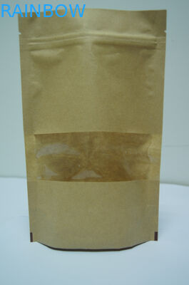 Customized Paper Bags Recyclable Stand Up Brown Kraft Paper Bag OEM