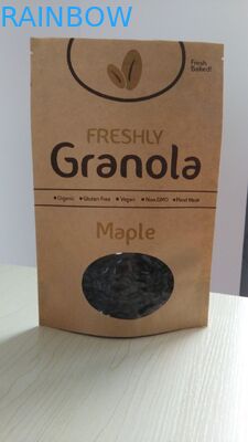 Customized Paper Bags Recyclable Stand Up Brown Kraft Paper Bag OEM