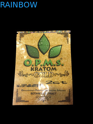 Kratom Herbal Incense Packaging Zip Lock Bag , 3ct OPMS Capsules Kratom Bag