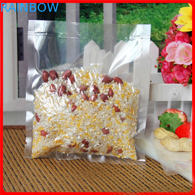 Grip Seal Plastic Bags For Frozen Food Seed Corn / Vacuum Packaging Bag Rice Packaging
