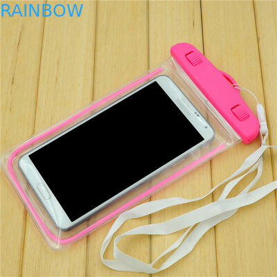 Universal 5.5 Inch Pvc Waterproof Phone Bag For Iphone 6s 6 Plus , Pink / Oragne / Blue