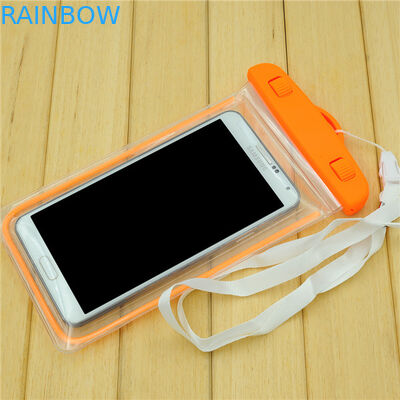 Universal 5.5 Inch Pvc Waterproof Phone Bag For Iphone 6s 6 Plus , Pink / Oragne / Blue