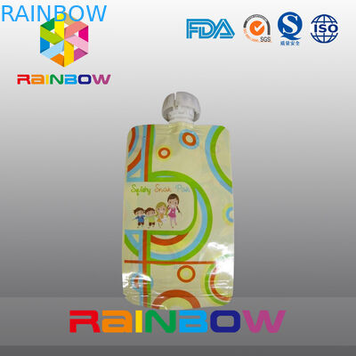 Food Grade Baby Food Pouch Spout Pouch Packaging with Top Spout & Durable Zipper
