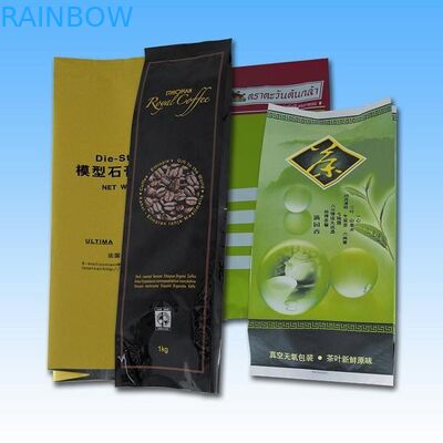 Aluminum Foil Side Gusset Quad Seal Packaging , Coffee / Tea Pacakging Bag