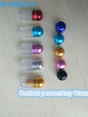 Small Blue Clear Sex Pill Container Pharmacy Vials Empty Medicine Bottles