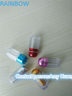 Small Blue Clear Sex Pill Container Pharmacy Vials Empty Medicine Bottles