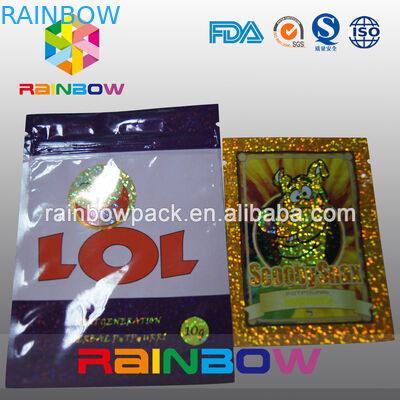 Customized 4g/10g Herbal Incense Packaging / Potpourri k Bags