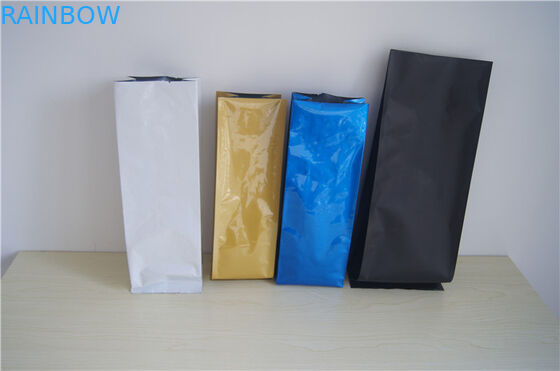 Customized side gusset aluminum foil coffee bags with valve , red green