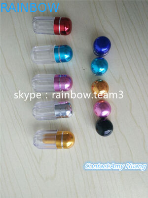 Aluminum Foil Clear Plastic Pill Bottles / Pill Vial Gelatin Capsule Packing