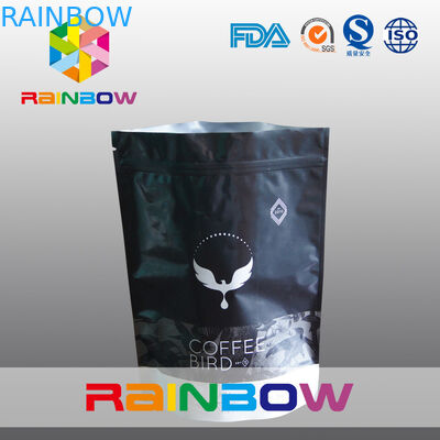 250g Matt Bottom Gusset Bags , Stand Up Pouch Bags For Coffee Packaging