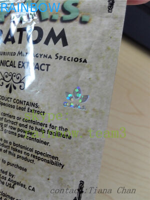 Aluminum foil stand up pouch for enhanced kratom powder extracted from kratom