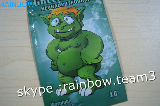 Herbal incense bag/ three side seal zipper bag / custom herbal incense bag for 1g /2g /3g/4g/5g sachet bag for powder