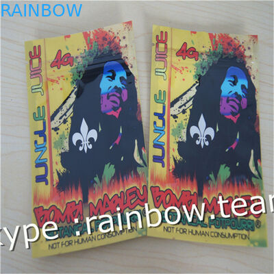 Herbal incense bag/ three side seal zipper bag / custom herbal incense bag for 1g /2g /3g/4g/5g sachet bag for powder