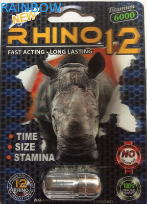 10ml Rhino small medicine bottle , Capsule plastic pill containers/3D rhino card