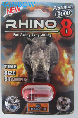 10ml Rhino small medicine bottle , Capsule plastic pill containers/3D rhino card