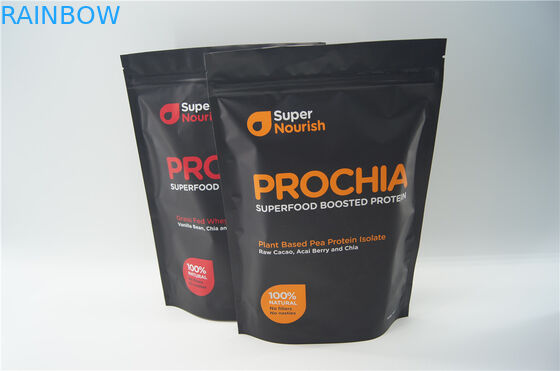 Customized 500g Bottom Gusset Bags , Protein Foil Lined Stand Up k Pouch