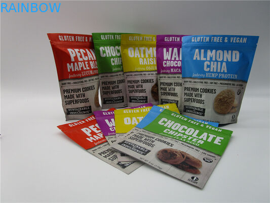 8 Oz Custom Printed Matt Snack Bag Packaging , Stand Up k Bag