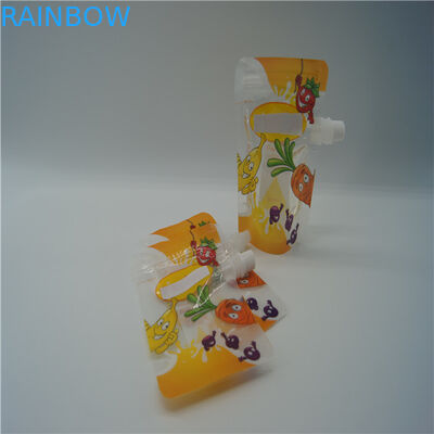 Dishwasher Safe Baby Food Pouches , liquid pouch packaging Fruirt Juice Storaging