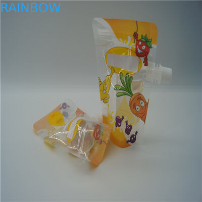 Dishwasher Safe Baby Food Pouches , liquid pouch packaging Fruirt Juice Storaging