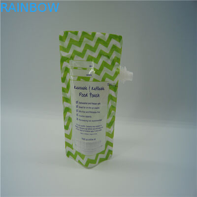 5oz Reusable Baby Food Plastic Pouches Packaging FDA Approved