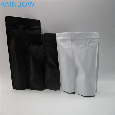 Matte Black Foil Stand up Pouch With Zipper , foil bags for food packaging