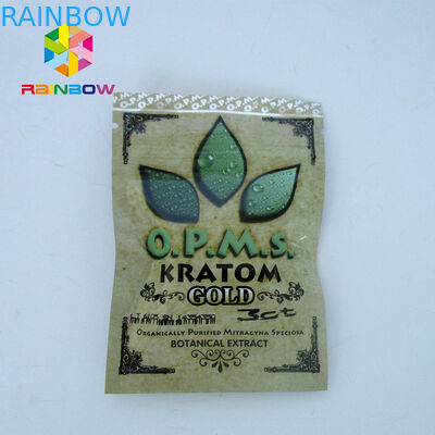 Kratom Herbal Incense Bag Packaging With Zip Lock , Herbal Incense Bag