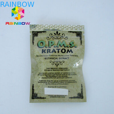 Kratom Herbal Incense Bag Packaging With Zip Lock , Herbal Incense Bag