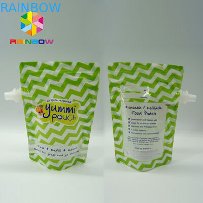 Food grade transparent standup Spout Pouch Packaging for suck jelly / juice