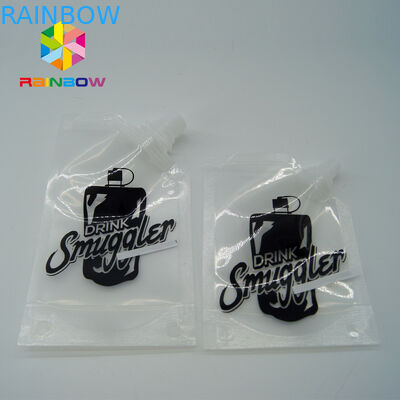 k transparent spouted pouches packaging for fruit juice / milk