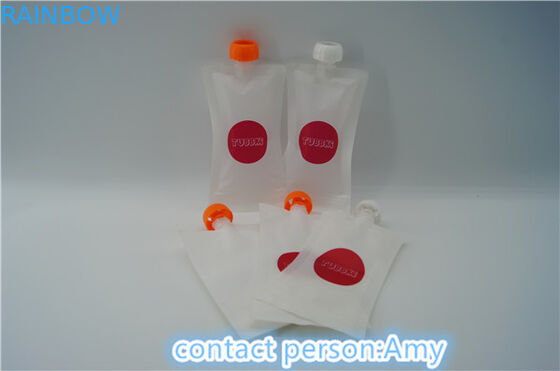 Custom liquid bags with spout , reusable liquid sachet packing 250ml