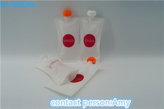 Custom liquid bags with spout , reusable liquid sachet packing 250ml