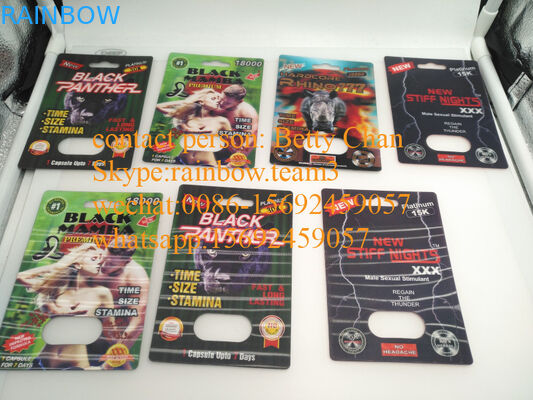 rhino 7 platinum 5000 / Rhino 69 35000 male enhancement pill paper box / 3D card blister packaging