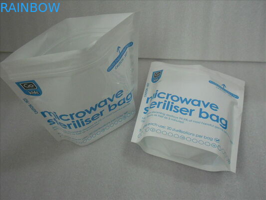 microwave steriliser stand up zip lock bag with custom printed