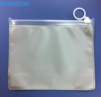 Silk printing Clear frosted travel use eva plastic bag for clothes with zipper
