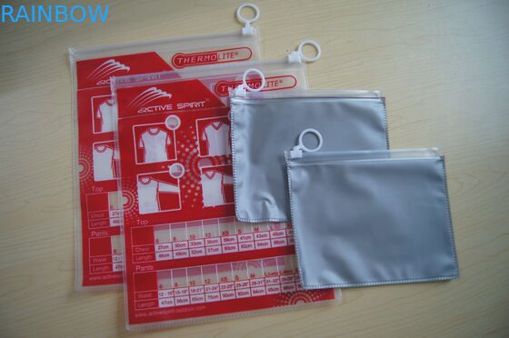 Silk printing Clear frosted travel use eva plastic bag for clothes with zipper
