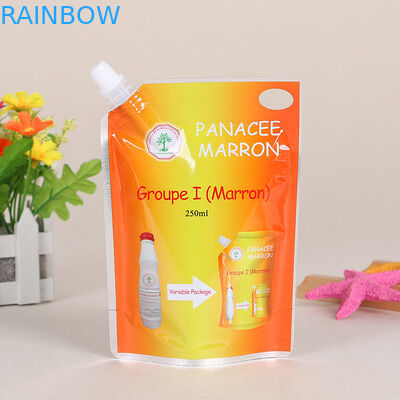 Custom Design Reusable Food flask Pouch BPA Free Spout Bag For juice, beverage, milk packaging