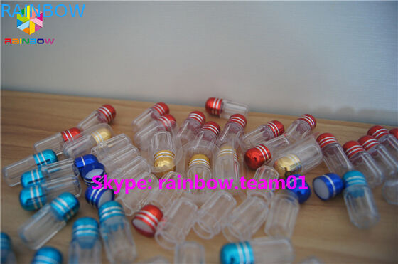 SGS Paper Box Packaging Clear Plastic Sex Pill Bottle , Custom Service Provided