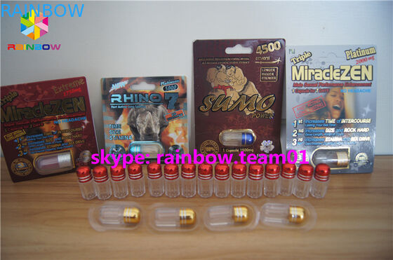 Customized Bullet Plastic Pill Bottles , Plastic Medicine Bottles With Metal Cap