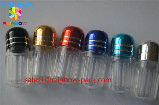 silver and gold clear ps sex pill bottle container pill bottle plastic pill bottles sex capsule bullet shell casing