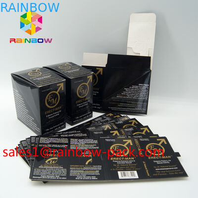 3D Paper Card Pack Hot Stamping Blister Packaging Card With Clear Foil Ecstasy